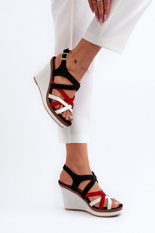 Sandály na Klínu S ramínky námořnická modrá Ellen