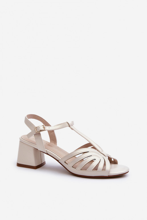 Lakýrované dámské sandály na podpatku Sergio Leone SK880 černé