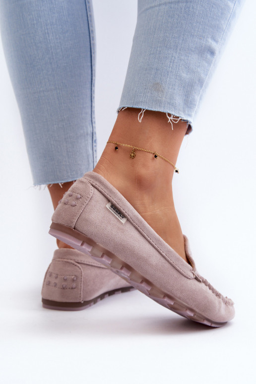 Dámské lodičky z ekologického semiše fialové Amrutia