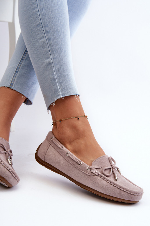 Dámské semišové mokasíny fialové Si Passione