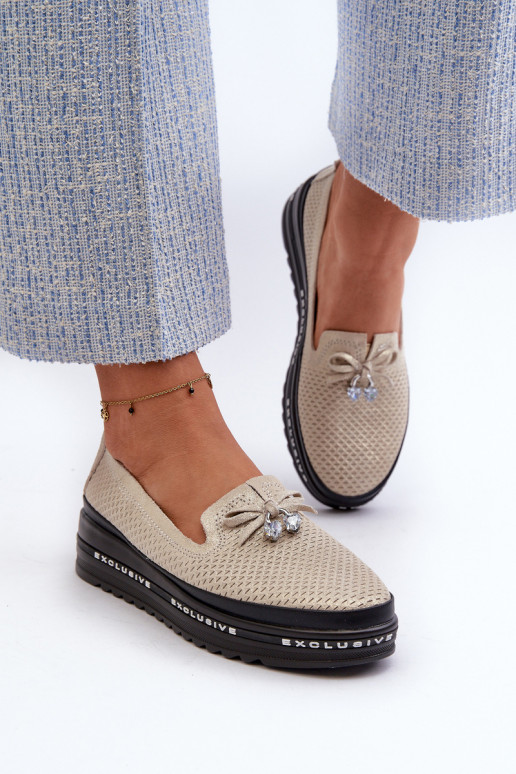 Lesklé Dámské Kozačky Kožené Na Platformě S.Barski LR400 Zlaté