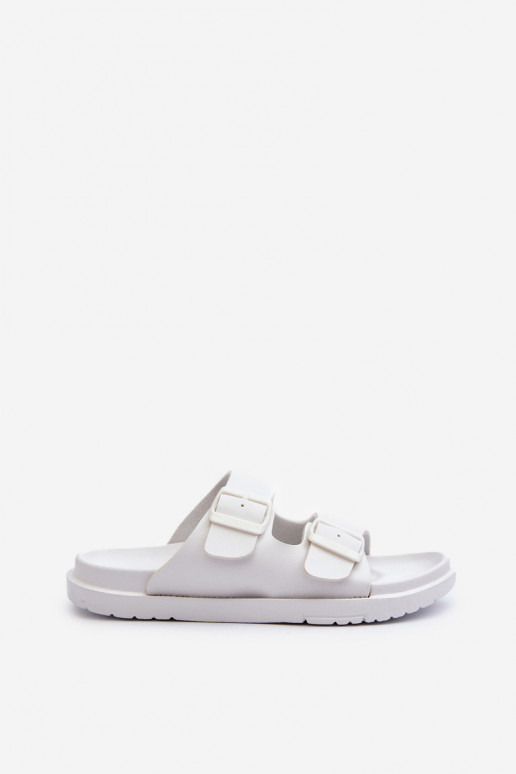 Lehké Pěnové Dámské Žabky S Sponami Big Star NN274A751 Bílé