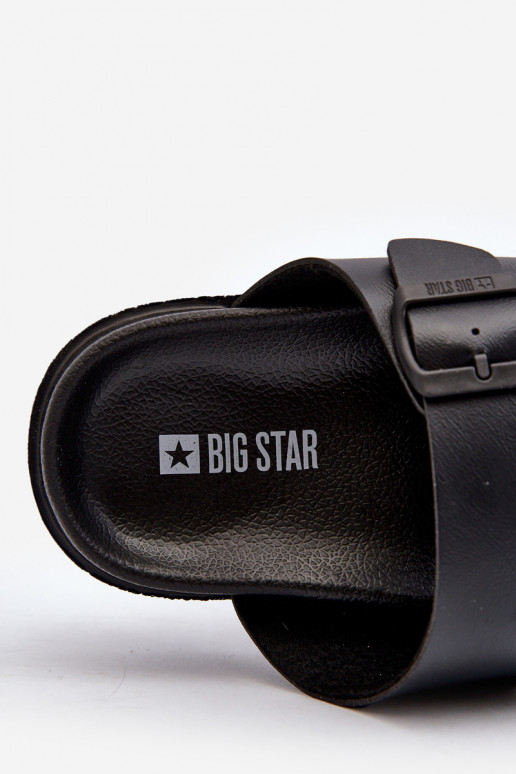 Lehké pánské sandály s přezkami Big Star NN174597 Černé Lehké pánské sandály s přezkami Big Star NN174597 Černé