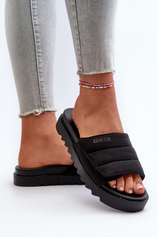 Dámské Žabky Na Platformě Big Star NN274772 Černé