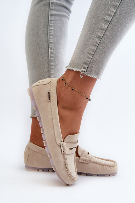 Dámské Mokasíny Z Eko Kůže Světle Bežové Celoria