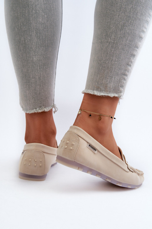Dámské Mokasíny Z Eko Kůže Světle Bežové Celoria
