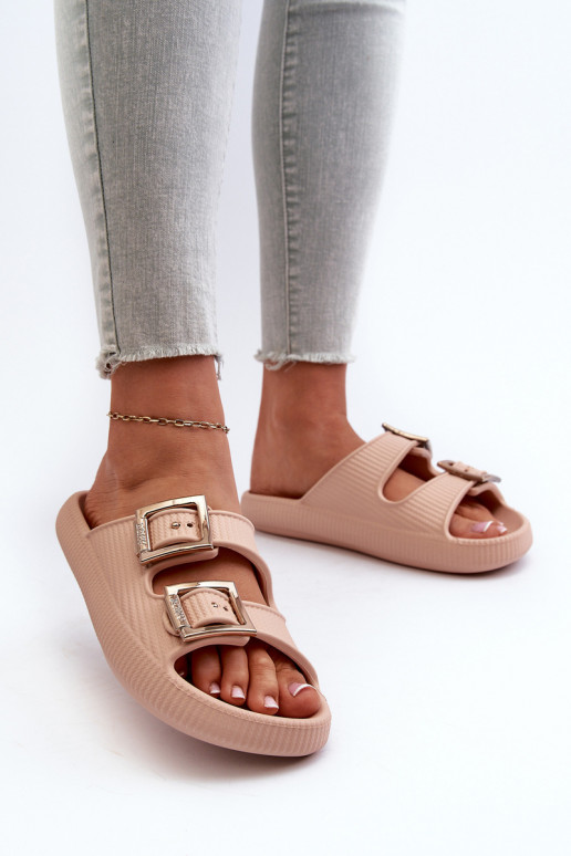 Lehké Dámské Žabky ZAXY LL285087 Beige Lehké Dámské Žabky ZAXY LL285087 Beige