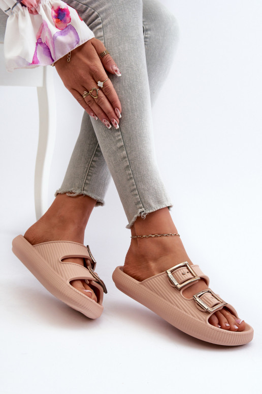 Lehké Dámské Žabky ZAXY LL285087 Beige Lehké Dámské Žabky ZAXY LL285087 Beige