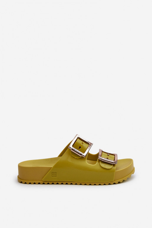 Dámské Žabky Hladké ZAXY LL285077 Limetkové