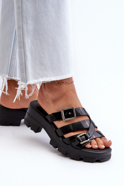 Vonné Dámské Sandály Na Nízkém Podpatku ZAXY NN285043 Černé