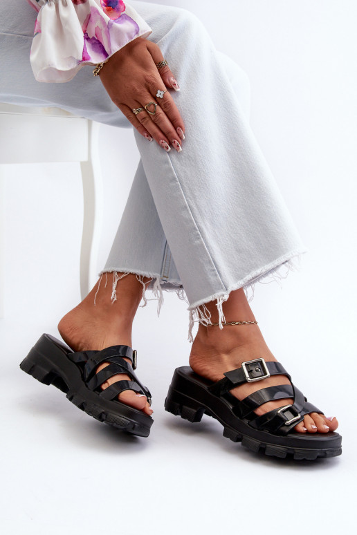 Vonné Dámské Sandály Na Nízkém Podpatku ZAXY NN285043 Černé