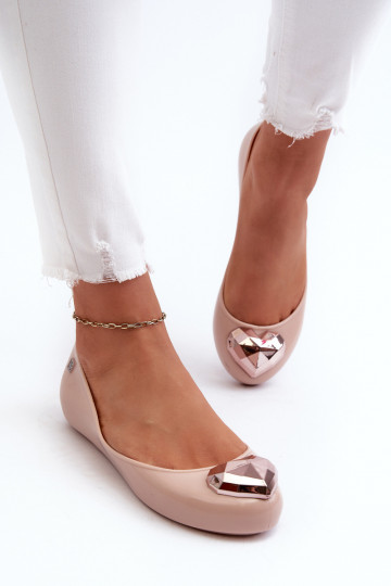 Dámské vonící baleríny srdcem ZAXY NN285010 Nude