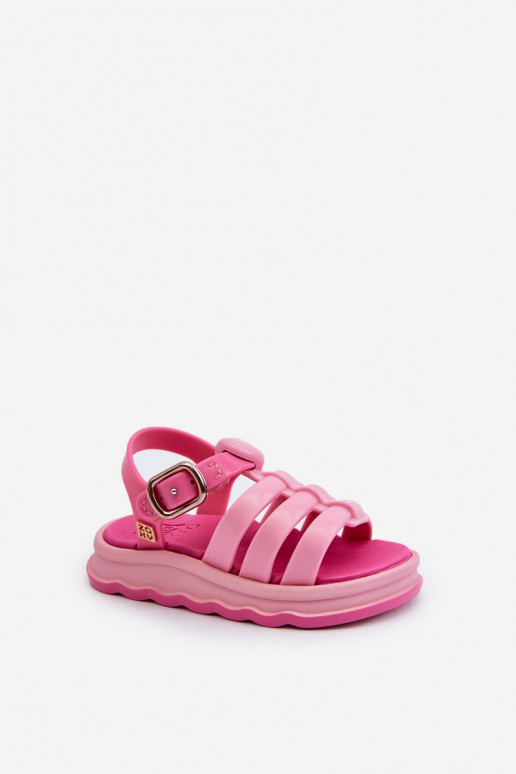 Voňavé Dětské Sandálky Na Suchý Zip ZAXY NN385018 Růžové Voňavé Dětské Sandálky Na Suchý Zip ZAXY NN385018 Růžové