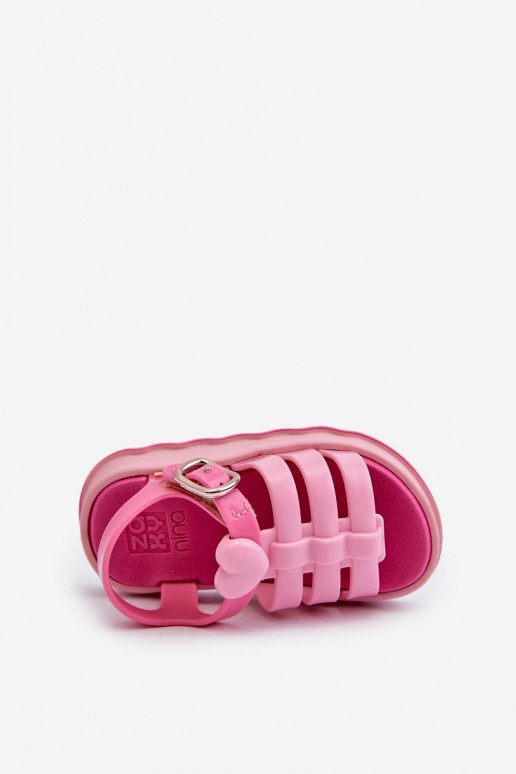 Voňavé Dětské Sandálky Na Suchý Zip ZAXY NN385018 Růžové Voňavé Dětské Sandálky Na Suchý Zip ZAXY NN385018 Růžové