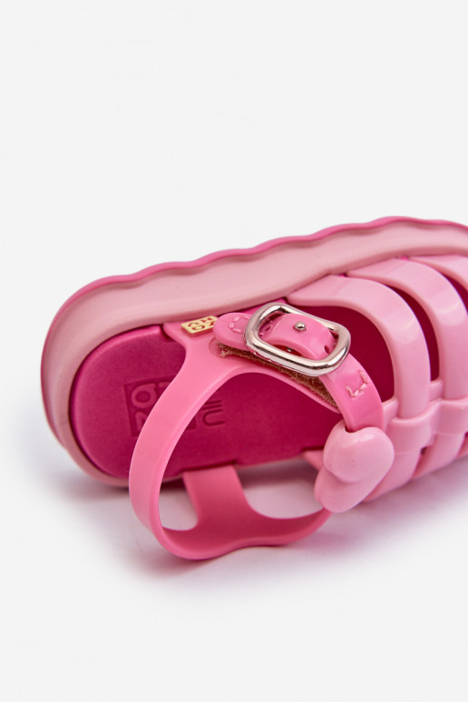 Voňavé Dětské Sandálky Na Suchý Zip ZAXY NN385018 Růžové Voňavé Dětské Sandálky Na Suchý Zip ZAXY NN385018 Růžové