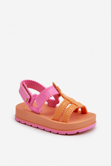 Dětské vonící sandálky na suchý zip ZAXY LL385026 Oranžové 2