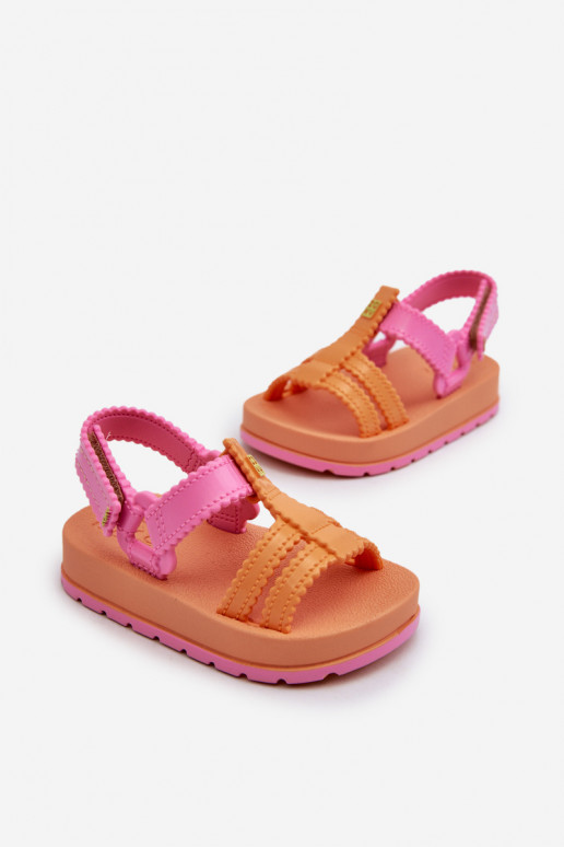 Dětské vonící sandálky na suchý zip ZAXY LL385026 Oranžové Dětské vonící sandálky na suchý zip ZAXY LL385026 Oranžové