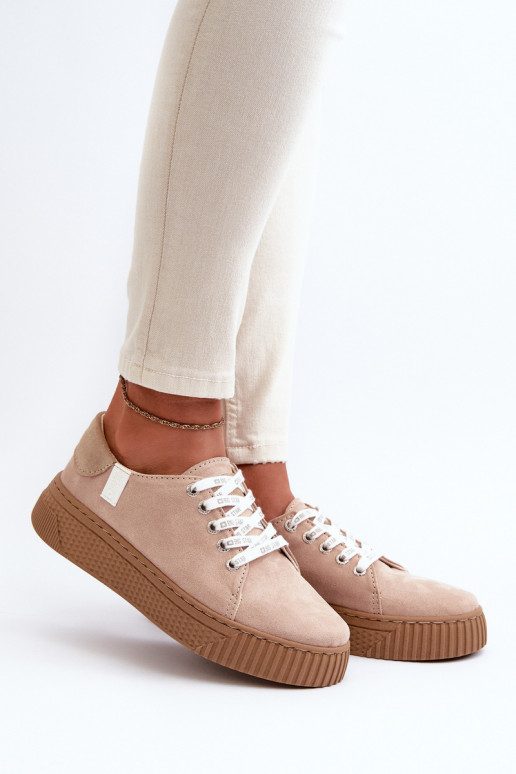 Dámské tenisky MEMORY FOAM SYSTEM BIG STAR NN276002 Hnědobéžové