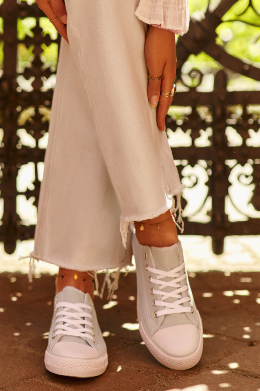 Dámské látkové klasické nízké tenisky máta Lennabella