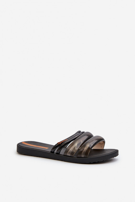 Dámské ploché gumové žabky 26727 Ipanema Puffer Tiras Fem Černé Dámské ploché gumové žabky 26727 Ipanema Puffer Tiras Fem Černé