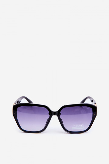 Dámské Sluneční Brýle S Zlatým Detailem UV400 Černé 2