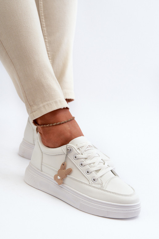 Tenisky Dámské Sportovní Na Platformě S Ozdobou Bílý VINCEZA 13613 Tenisky Dámské Sportovní Na Platformě S Ozdobou Bílý VINCEZA 13613