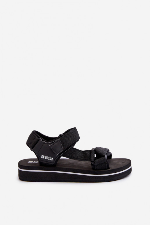 Dámské sandály na platformě Big Star NN274A532 černé Dámské sandály na platformě Big Star NN274A532 černé