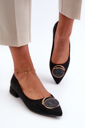 Loděnky S Nízkým Podpatkem Z Ekologického Semiše S.Barski KV27-037 Černé 2