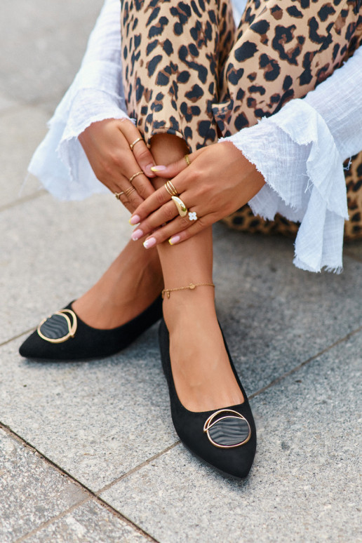 Loděnky S Nízkým Podpatkem Z Ekologického Semiše S.Barski KV27-037 Černé Loděnky S Nízkým Podpatkem Z Ekologického Semiše S.Barski KV27-037 Černé