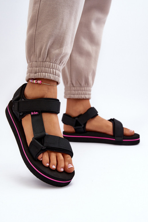 Dámské sandály na platformě Lee Cooper LCW-24-05-2751L Černé