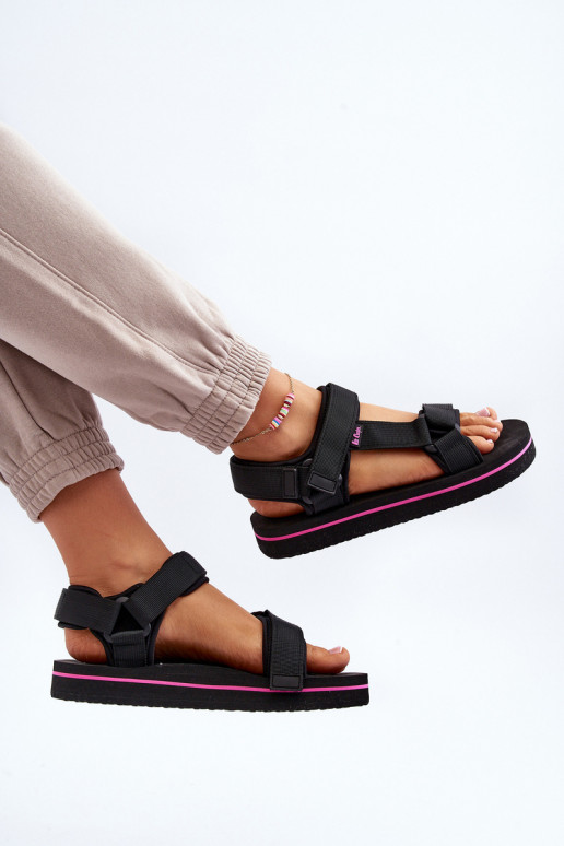 Dámské sandály na platformě Lee Cooper LCW-24-05-2751L Černé