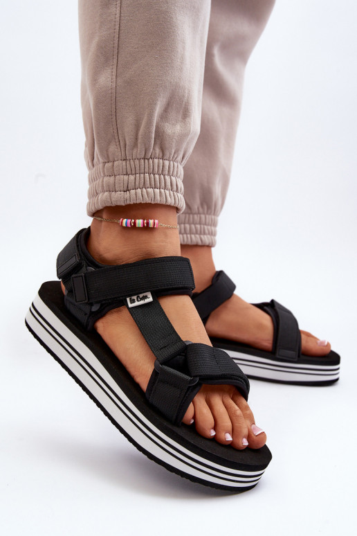 Dámské sandály na platformě Lee Cooper LCW-24-05-2753L Černé