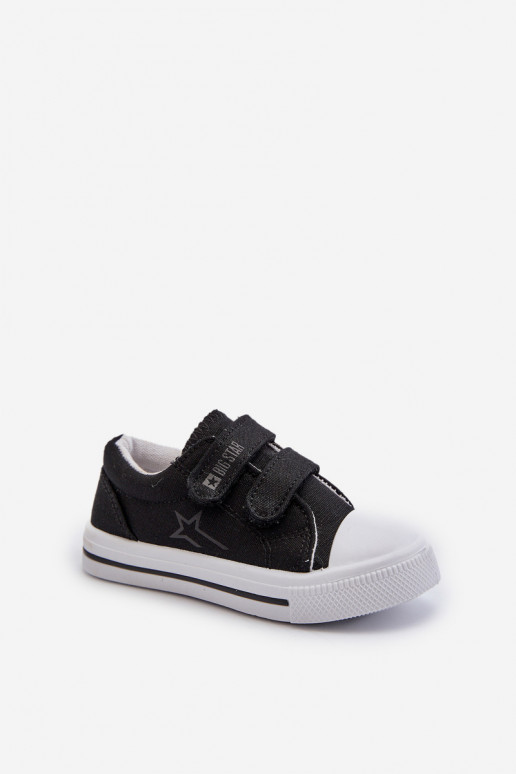 Dětské Tenisky Na Suchý Zip Big Star NN374111 Černé Dětské Tenisky Na Suchý Zip Big Star NN374111 Černé