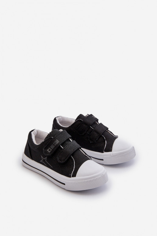 Dětské Tenisky Na Suchý Zip Big Star NN374111 Černé Dětské Tenisky Na Suchý Zip Big Star NN374111 Černé