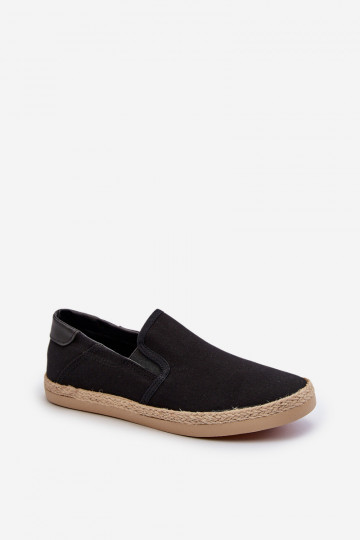 Pánské espadrilky s pletením černé Fenen