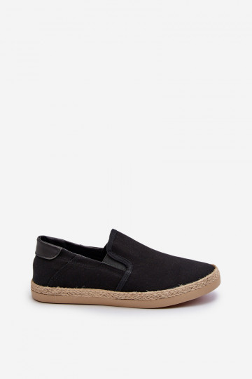 Pánské espadrilky s pletením černé Fenen 2