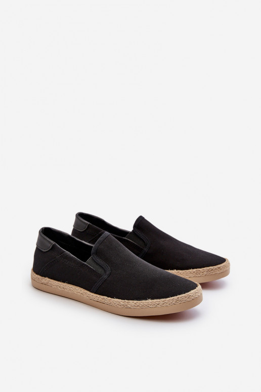 Pánské espadrilky s pletením černé Fenen Pánské espadrilky s pletením černé Fenen