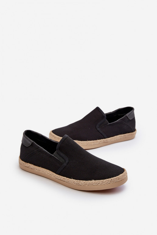 Pánské espadrilky s pletením černé Fenen Pánské espadrilky s pletením černé Fenen
