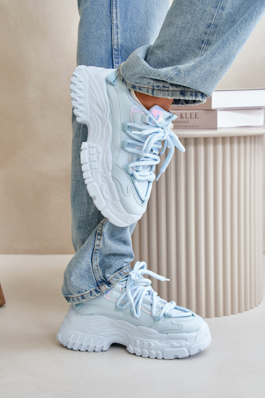 Dámské tenisky na masivní podrážce modré Nevela Dámské tenisky na masivní podrážce modré Nevela