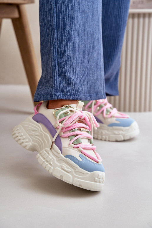 Dámské tenisky na masivní podrážce multikolor Nevela Dámské tenisky na masivní podrážce multikolor Nevela