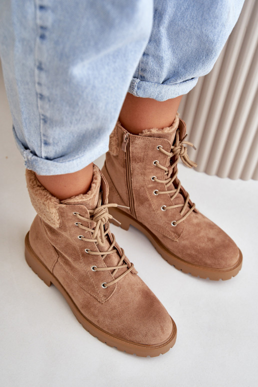 Dámské podšité pracovní boty na zip hnědé Mivael Dámské podšité pracovní boty na zip hnědé Mivael