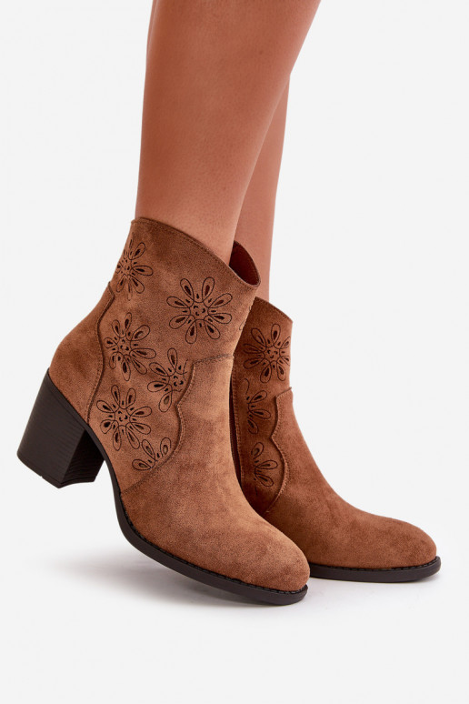 Boty S Prodyšným Svrškem Na Podpatku Eko Semišové Hnědé Nevishiia Boty S Prodyšným Svrškem Na Podpatku Eko Semišové Hnědé Nevishiia