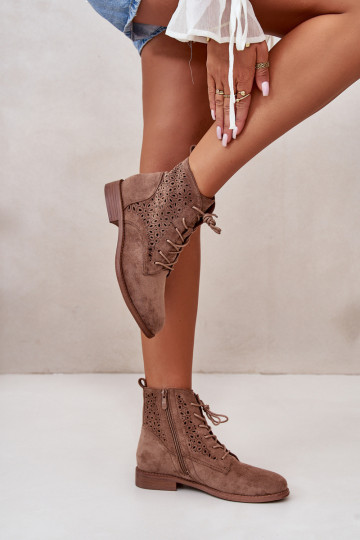 Dámské Boty Se Vzorem Hnědé S.Barski HY66-136 2