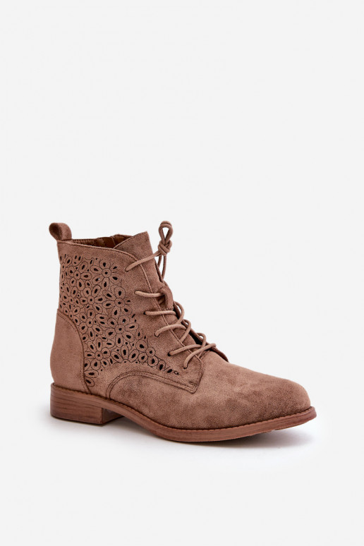 Dámské Boty Se Vzorem Hnědé S.Barski HY66-136 Dámské Boty Se Vzorem Hnědé S.Barski HY66-136