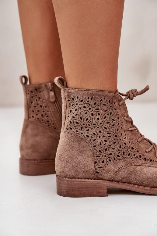 Dámské Boty Se Vzorem Hnědé S.Barski HY66-136 Dámské Boty Se Vzorem Hnědé S.Barski HY66-136