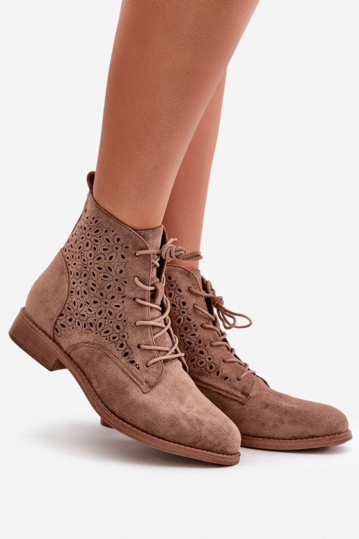 Dámské Boty Se Vzorem Hnědé S.Barski HY66-136 Dámské Boty Se Vzorem Hnědé S.Barski HY66-136