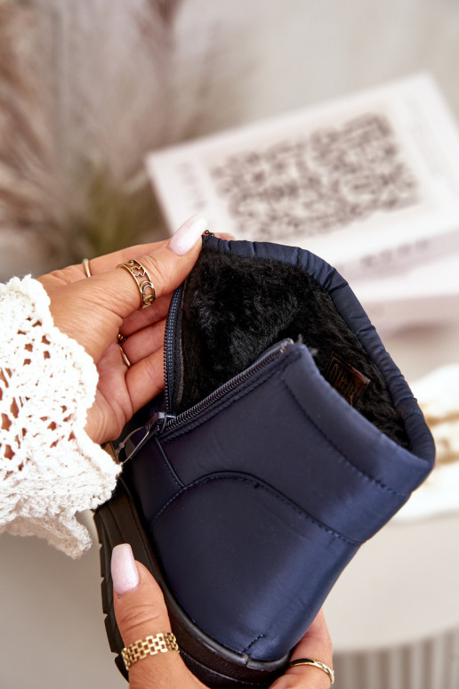 Dámské Zateplené Sněhule Tmavě Modré Helis