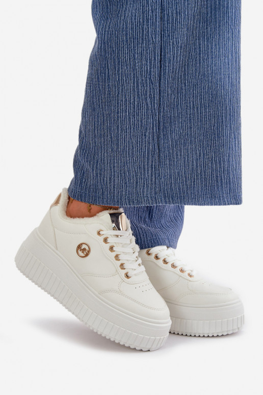 Tenisky Sportovní Boty Dámské Zateplené Na Masivní Podešvi Bílé Ardiela Tenisky Sportovní Boty Dámské Zateplené Na Masivní Podešvi Bílé Ardiela