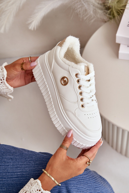 Tenisky Sportovní Boty Dámské Zateplené Na Masivní Podešvi Bílé Ardiela Tenisky Sportovní Boty Dámské Zateplené Na Masivní Podešvi Bílé Ardiela