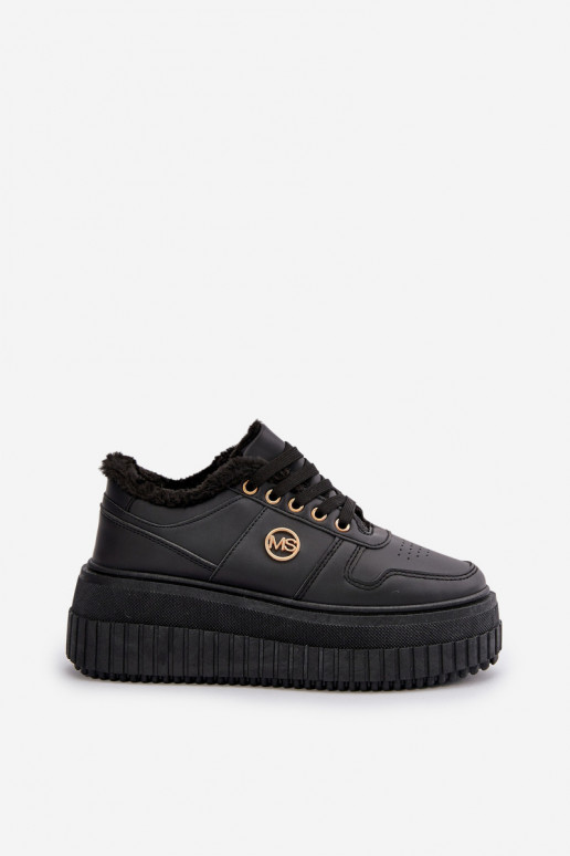 Sneakersy Sportovní Obuv Dámská Zateplená Na Masivní Podešvi Černé Verissha Sneakersy Sportovní Obuv Dámská Zateplená Na Masivní Podešvi Černé Verissha